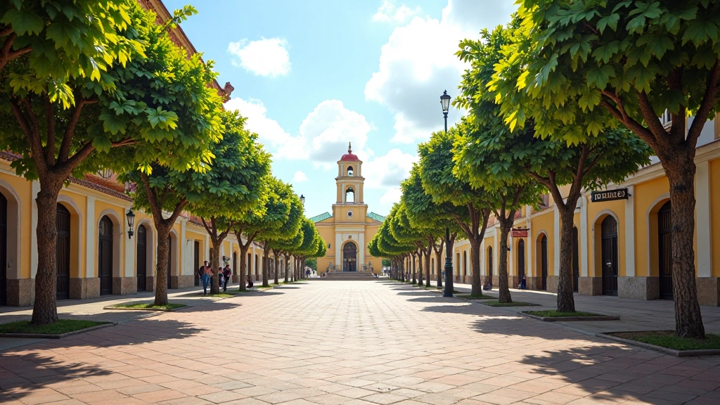 Plaza Central de Aibonito con monumentos históricos